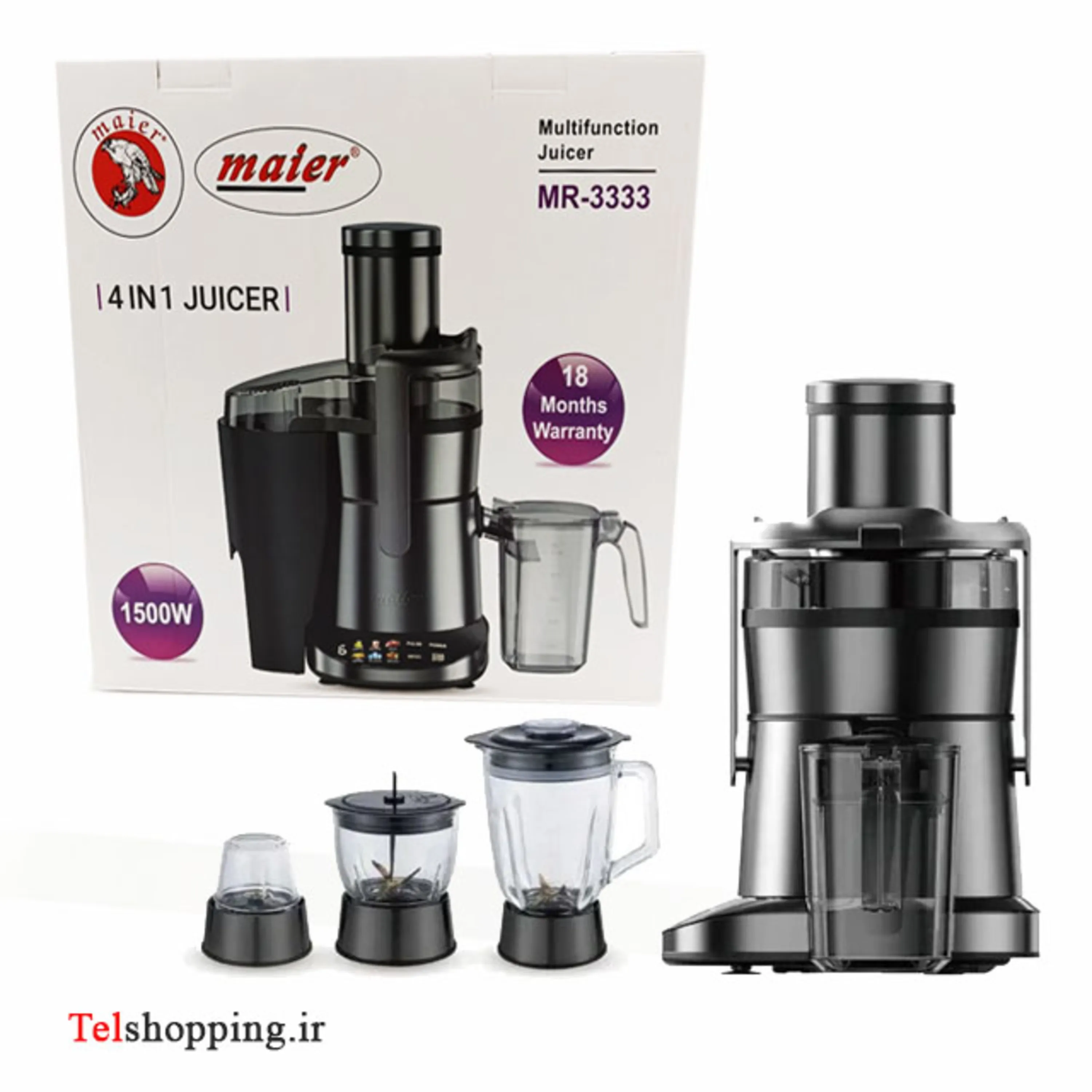 آبمیوه گیر 4کاره مایر مدل MR3333